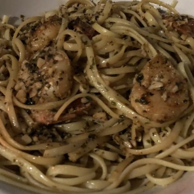 Scampi with Linguine.