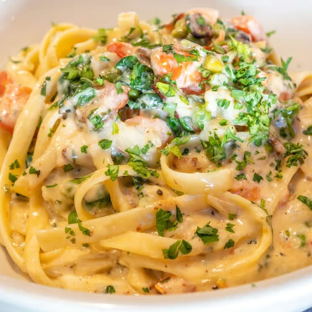 Pork Carbonara.