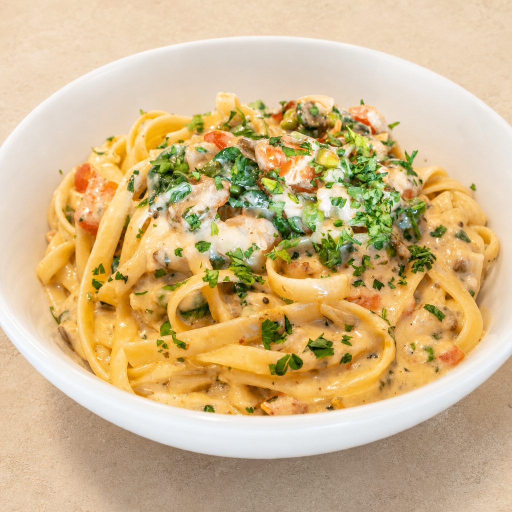 Pork Carbonara.