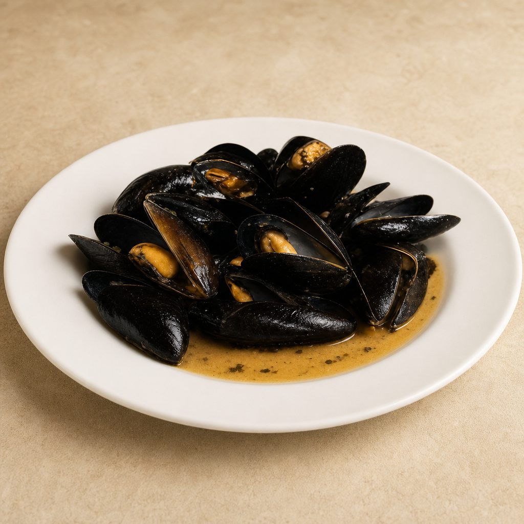 Steamed Mussels.