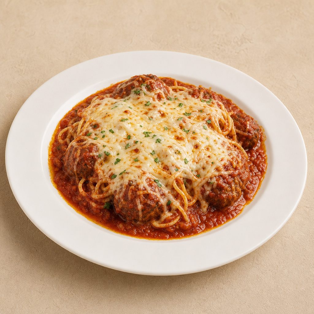 Kids- Spaghetti and Meatballs.