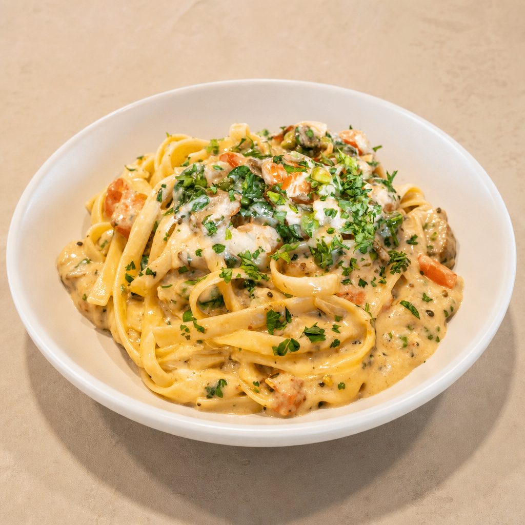 Pork Carbonara.