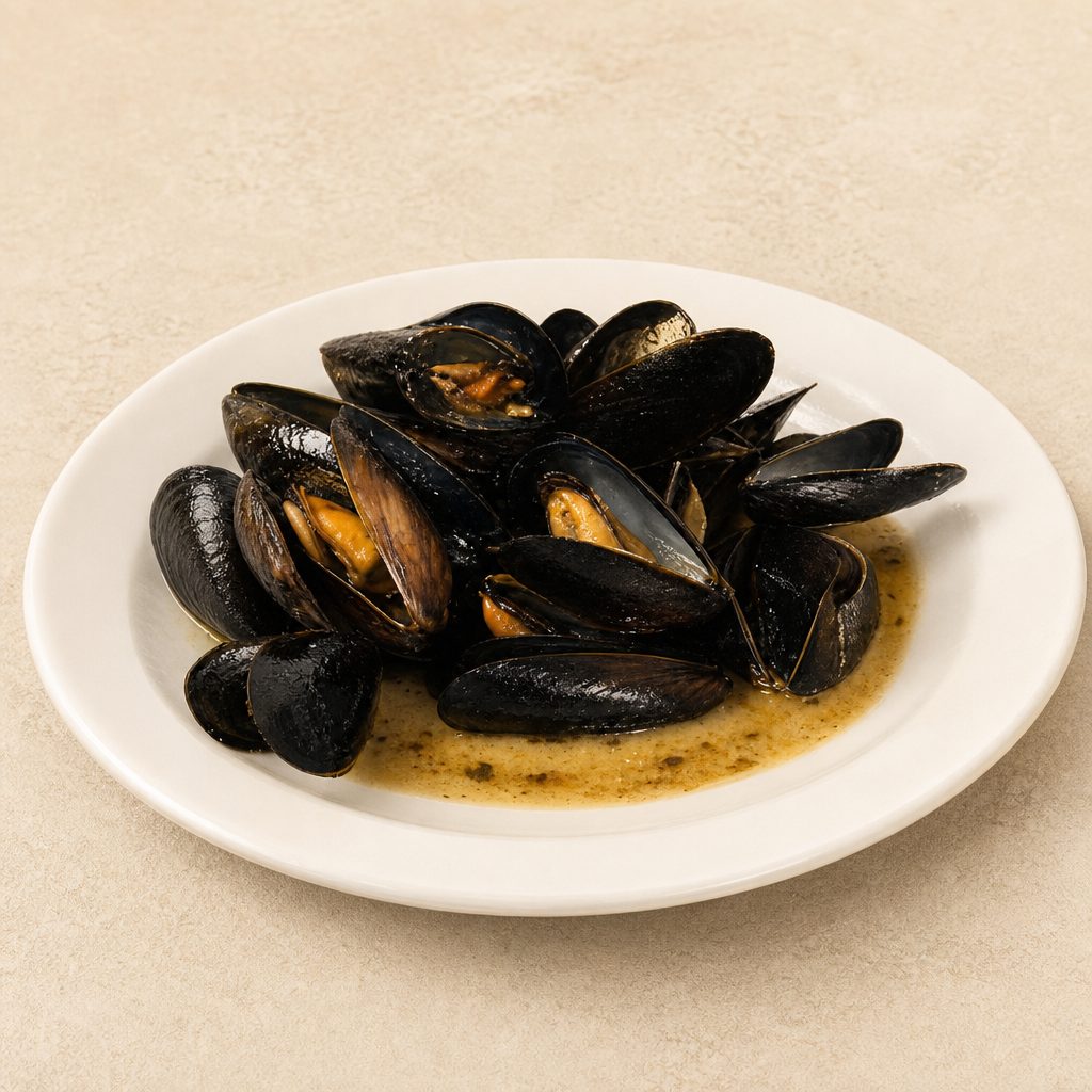 Steamed Mussels.