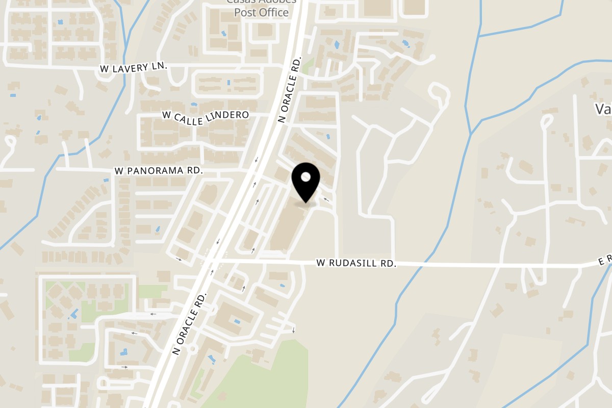Map showing the location of Giuseppe's N Oracle on 6060 N Oracle Rd in Tucson